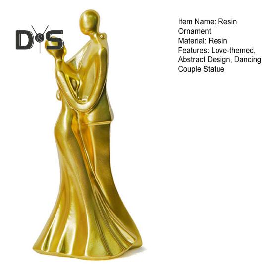Dancing Couple Statue Resin Abstract Couple Ornament Desktop Hugging Couple Sculpture for Bedroom Living Room Decor Wedding Gift