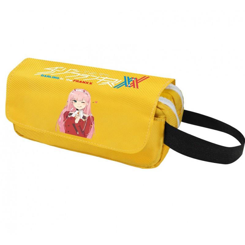 Anime Darling In Franxx Zero Two Pencil Case Large Capacity Multifunctional Student Stationery Pouch