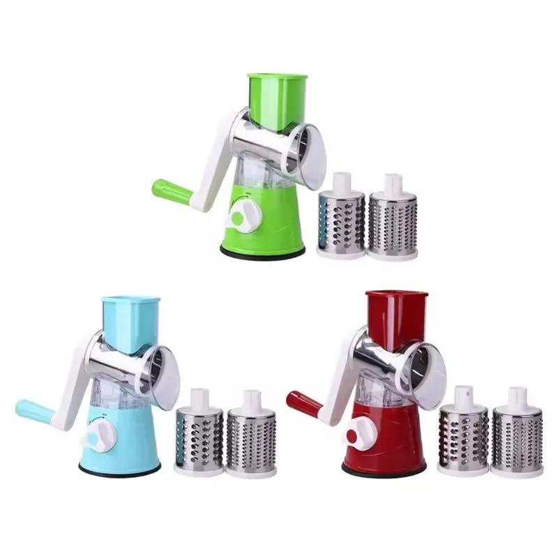 3 In 1 Vegetable Slicer Manual Kitchen Accessories Grater for Vegetable Cutter Round Chopper Mandolin Shredder Potato Home Kitch