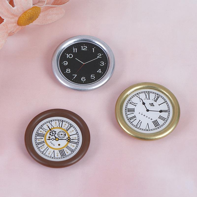 1:12 кукольных миниатюрных настенных часов, кукольный домик, миниатюрные игрушки для домашнего декора