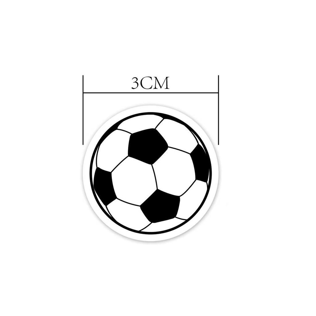 12 Football Stickers/Pack - 3CM World Cup Game Cheer & Decor Sealing Adhesive