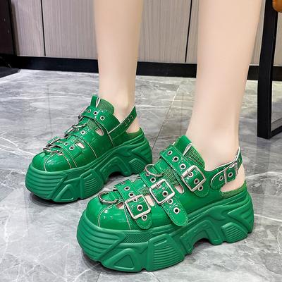 Женские сандалии, новинка 2022 года, уличная мода, сандалии на платформе с пряжками, дизайнерская летняя обувь