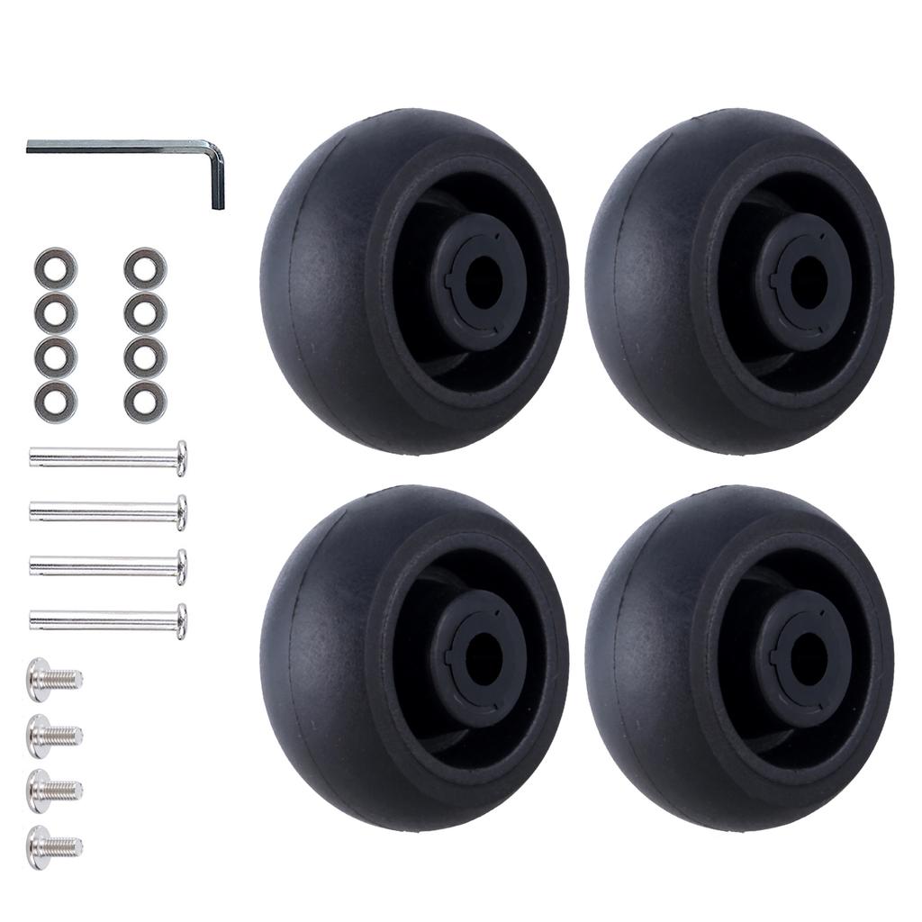 Набор из 4 сменных колес для дорожного багажа, чемодана, 40x18 мм, пластиковые роликовые колеса, ремонтные комплекты, сменные колеса для полки