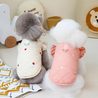 Pet Love Flying Sleeve жилет с вышивкой пальто для маленьких собак кошек для ношения осень-зима теплая и удобная одежда для щенков