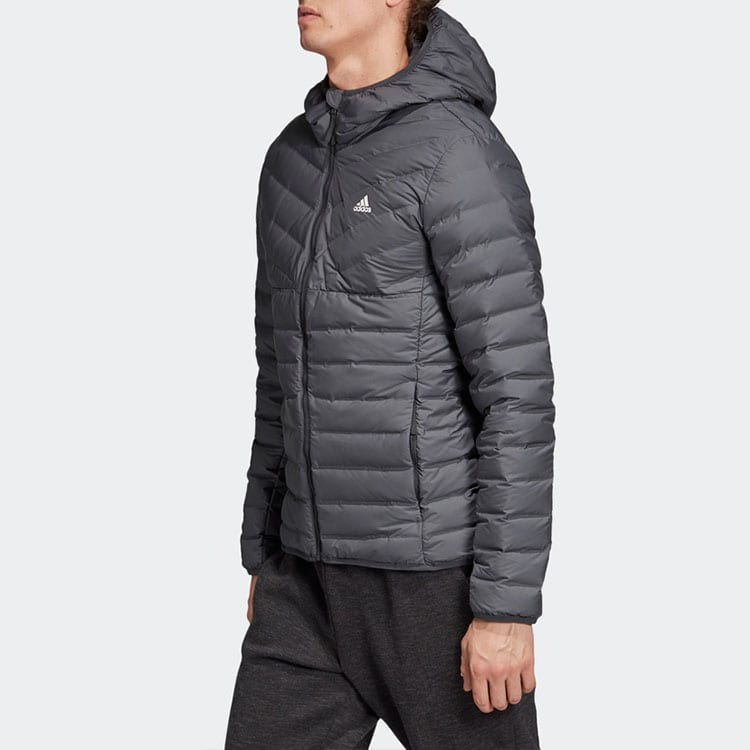 adidas Мужские пуховики Умеренные Черный уголь С капюшоном Другие DZ1420