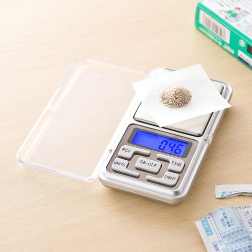 Sanwa Direct Digital Scale, 0.01-500g, with LED Light, Battery Operated, 1 pc, 400-TST008