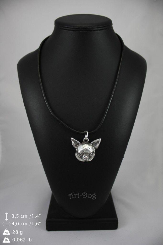 Chihuahua short-haired, Chihuahua smooth – Necklace with dog, silver-plated pendant for dog fan | Art-Dog