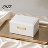 Jewelry Box for Engagement Faux Leather Ring Box, Soft Velvet Lining Flip Top Storage Lined Anniversary Case, Decorative Holder And Wedding