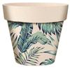 [A2043] - Beige Green 'Tropical' Bamboo Planter - 25. 5x24cm