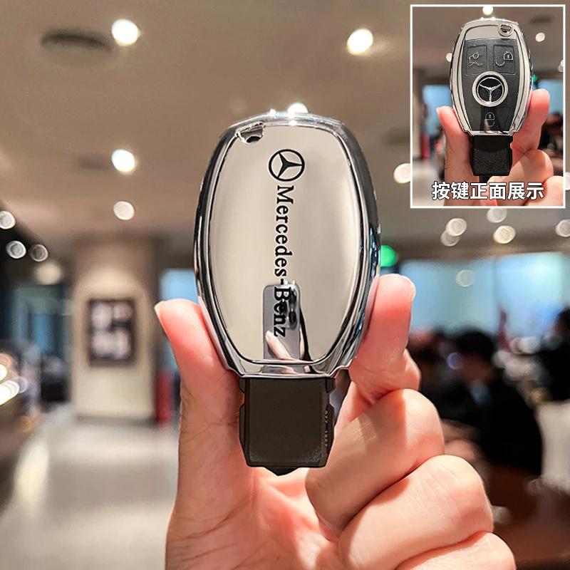 FA9TPU Key Fob Cover For Mercedes Benz A B C E S Class W204 W205 W212 W213 W176 GLC MAYBACH Keyless Soft Case