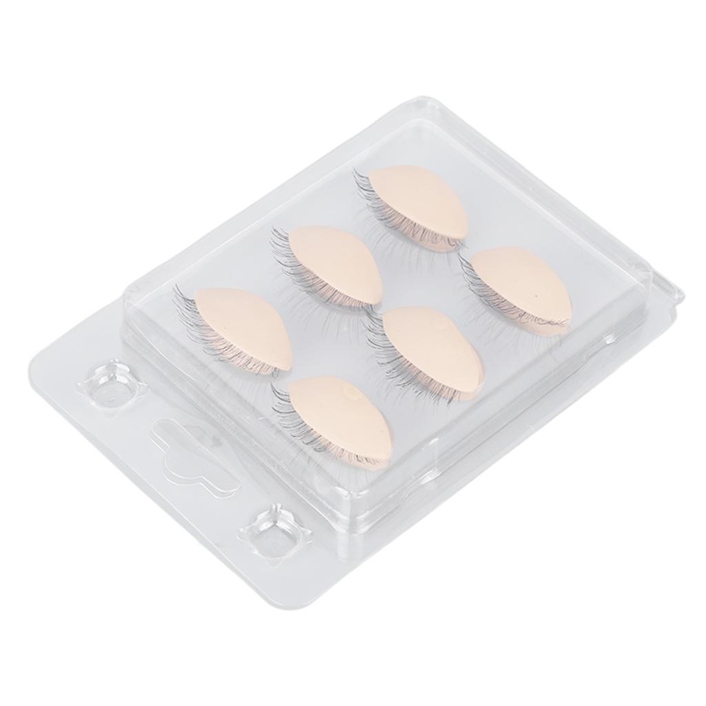 3 пары манекен-головок с веками и ресницами для обучения наращиванию ресниц, пересадка кожи