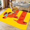1PC dog paw Non-Slip Floor Carpet Compatible for Office&Living Room&Dining room - Flat-Weave Machine- Soft & Pattern-E322