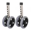 2 Pcs Walker Replacement Wheel 6 Gear Height Adjustable Smoothly Rolling Rollator Wheel Legs
