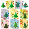 6 Christmas Day Celebration Puzzle Face-Changing Stickers Parent-Child Interaction Christmas Tree Diy Cartoon Graffiti Stickers