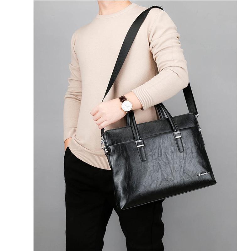 Men's Messenger Business Briefcase Wear-resistant Casual Bag Men's Handbag Horizontal Shoulder Bag