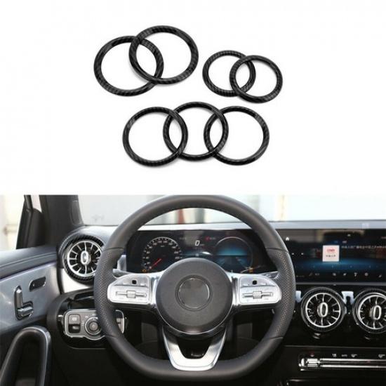 7x ABS Кольцо-крышка воздуховода под карбон для Benz A W177 B W247