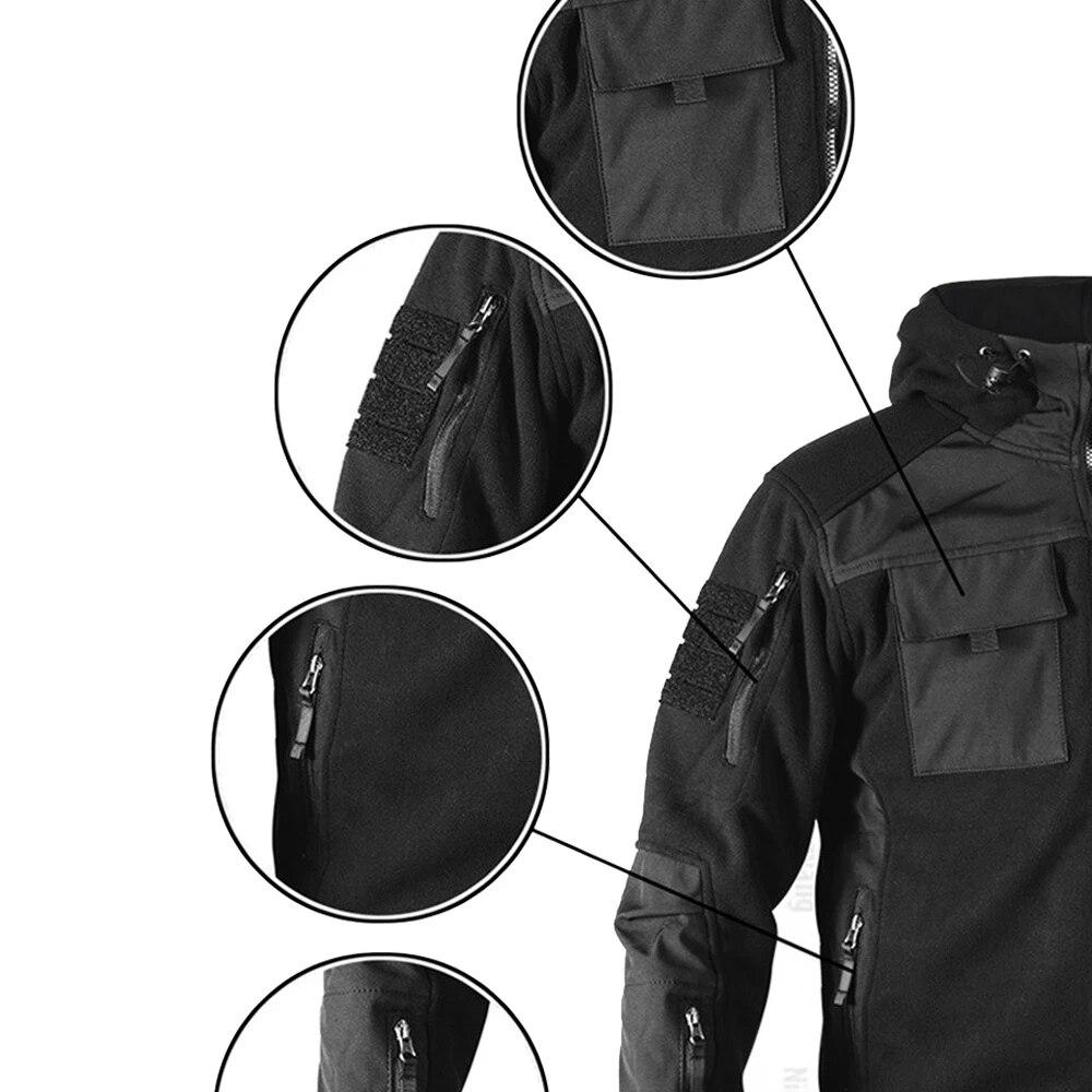 Мужская флисовая тактическая куртка в стиле милитари, флисовая куртка софтшелл для мужчин, армейские армейские куртки, флисовая ветровка, пальто-бомбер с капюшоном