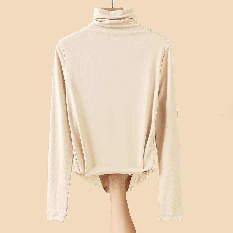 Women's 240g Modal High Collar Slim Fit Long Sleeve T-Shirt - 2025 Spring/Autumn Collection