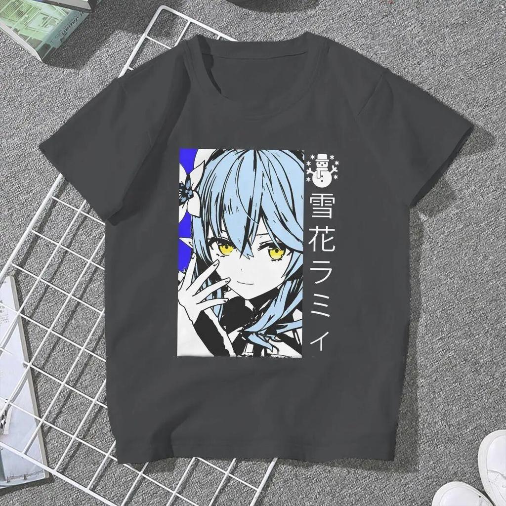 Yukihana Lamy Feminine Clothes Hololive VTuber Plus Size T-shirt Harajuku Vintage Female Clothing