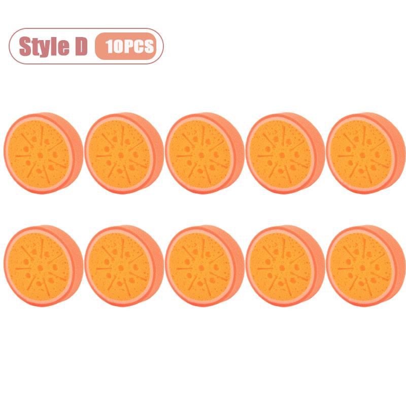 Многоцелевая губка-скребок с принтом фруктов, утолщенная, для уборки кухни, мытья посуды, удаления пятен, ткань