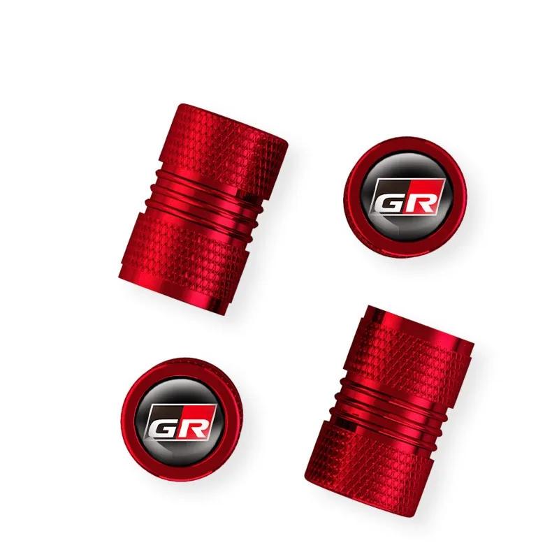 For Toyota ad114Pcs Car Tire Valve Stem Caps for Toyota GR Sport Supra Corolla Hilux C-HR Yaris GT86 Auto Exterior Modification Accessories