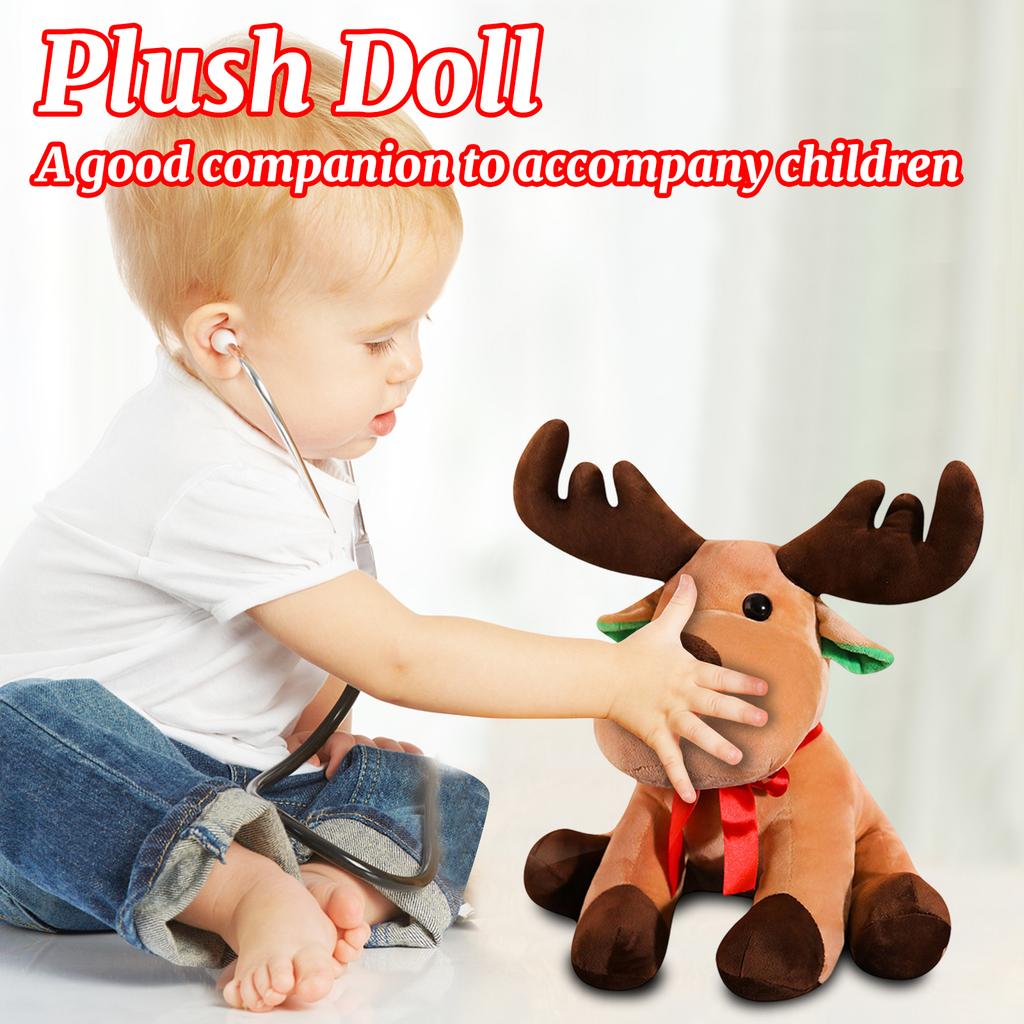 Cartoon Christmas Elk Doll Plush Toy Christmas Foreign Trade Decoration Christmas Eve Christmas Gift