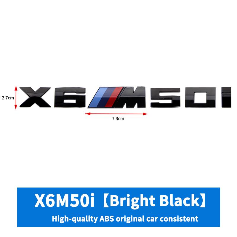 3D ABS M-Standard Sports Competition Emblem Rear Trunk Logo Sticker For BMW M1 X2 X3M X4M X5M X6M X7M Auto Modification Badge CJ7