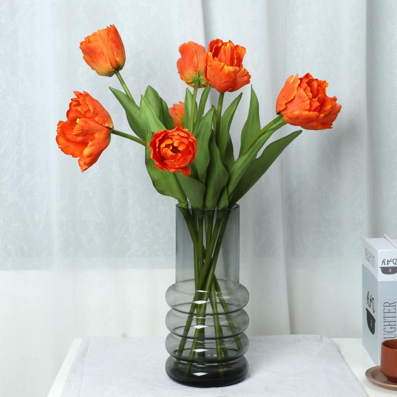 Big branch moisturizing thick multi-layer tulip, home living room decoration simulation flower, fake flower
