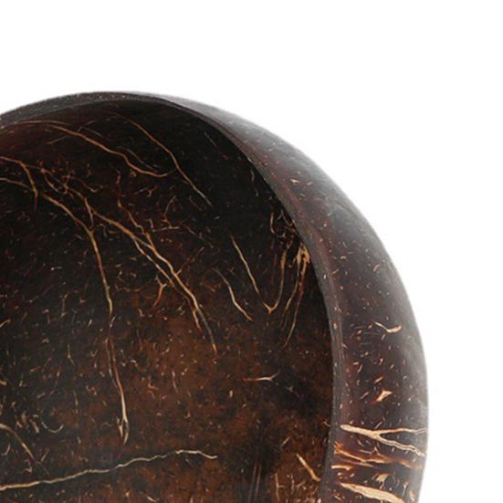 1 набор контейнеров для еды многоразового использования, современная деревянная миска из натуральной кокосовой скорлупы 12-15 см, держатель для хранения, миска из кокосовой скорлупы