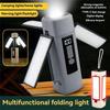 1PC High Power LED Flashlight Foldable Portable Lantern Digital Display 360° Rotation Lamp Strong Magnetic Attract for Emergency Camp
