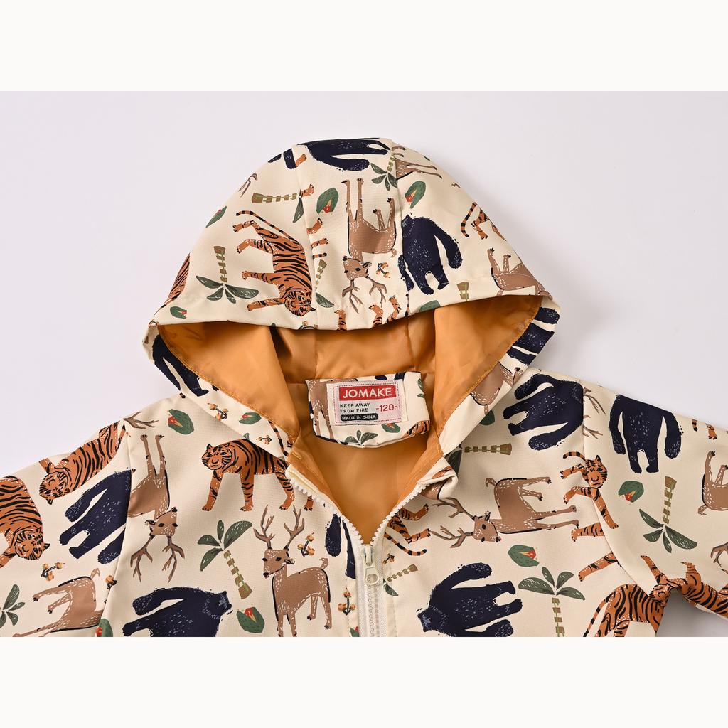 Куртка с капюшоном для мальчиков и девочек среднего и большого возраста с разноцветным принтом, легкие модели модных курток, детская одежда