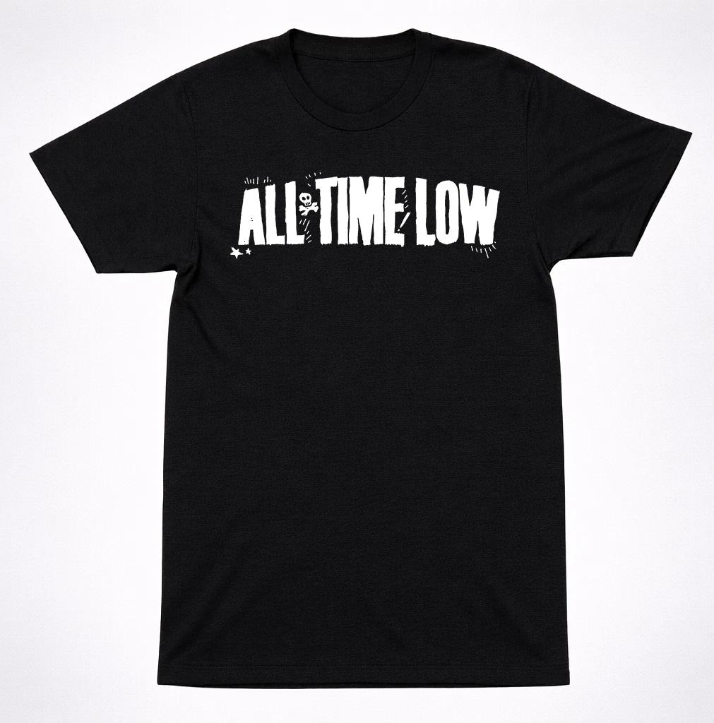 Футболка с классическим логотипом All Time Low Skull Star Emo Rock – Футболка поп-панк группы