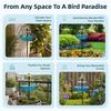 Solar Bird Bath Fountain for Outside Cascading Fountain Bird Bath with Metal Stake Stand