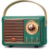 Retro Radio Bluetooth Speaker Rechargeable, Bluetooth 5.0/Superior Good Sound, Supports USB/TF/AUX/Hands-Free Calls