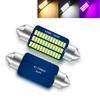 2/10pcs 31mm 36mm 39mm 41mm LED Light C5W Festoon LED Interior Lights Pink Ice Blue Warm White License Plate Light Reading Light Dome Lights 6