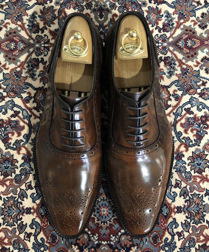Joenshoe Wilcott Combi Wingtip Brogging Oxford Brown Adovan