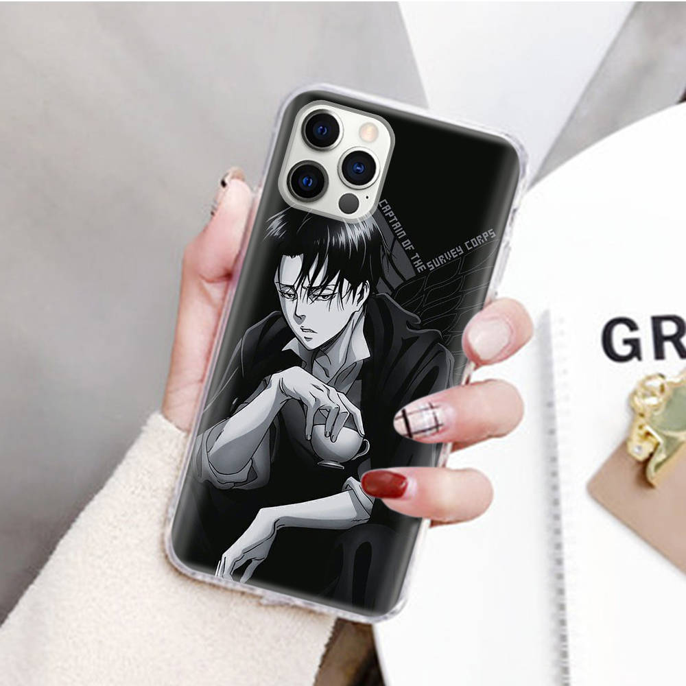 JW87 Attack On Titan Transparent Case for Samsung A04 A14 A23 M33 M53 Realme 10 9 C35 C55 VIVO Y02 X80 Infinix Hot 30 Note 11 Tecno Spark 8P Pro