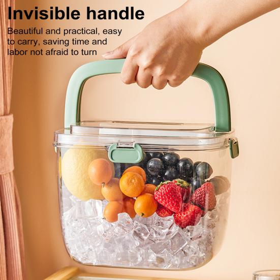 5 L Ice Bucket with Lid And Tongs Sealed Container for Parties Camping Barbecue Portable Wine Chiller