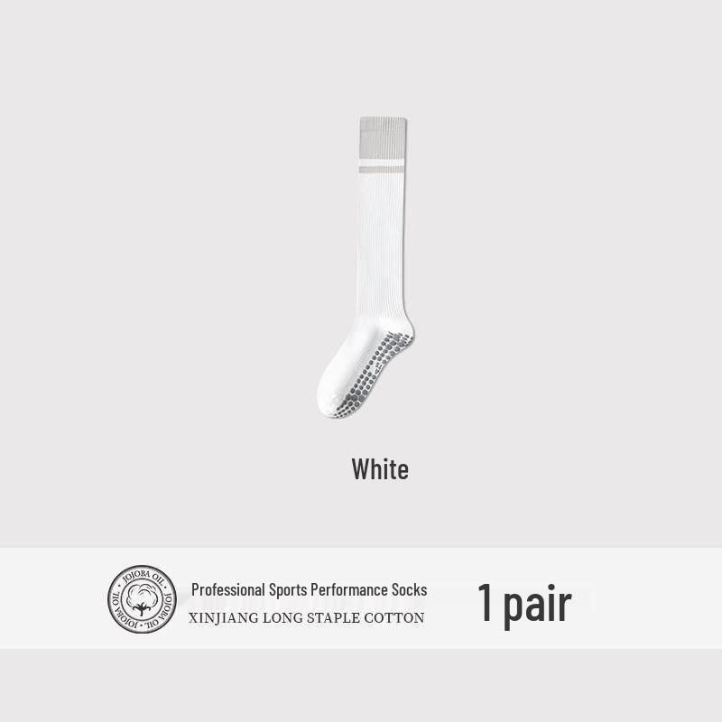 Women's Non-Slip Calf Compression Socks for Running & Yoga with Gel Dots