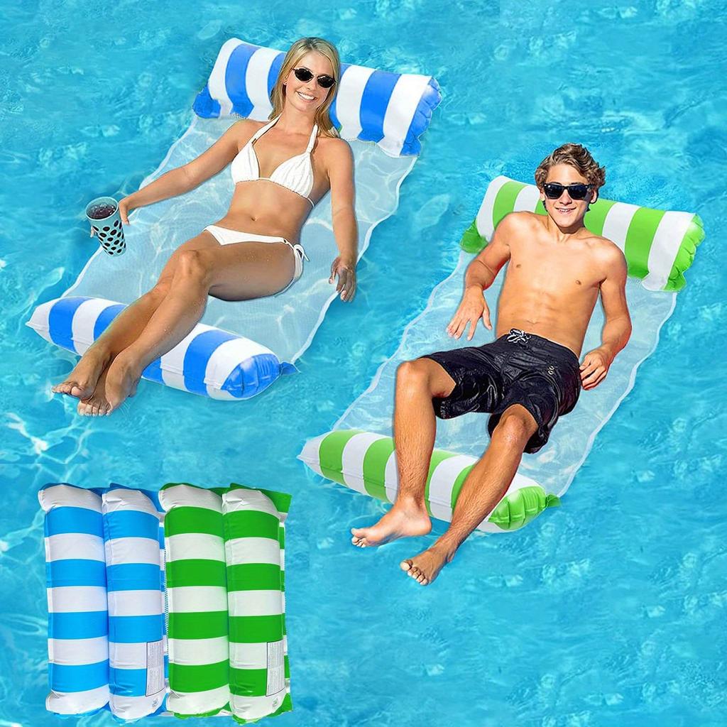 Портативный гамак для бассейна 4-в-1 — идеально подходит для путешествий и вечеринок у бассейна — многофункциональное кресло для отдыха с плавающим дизайном