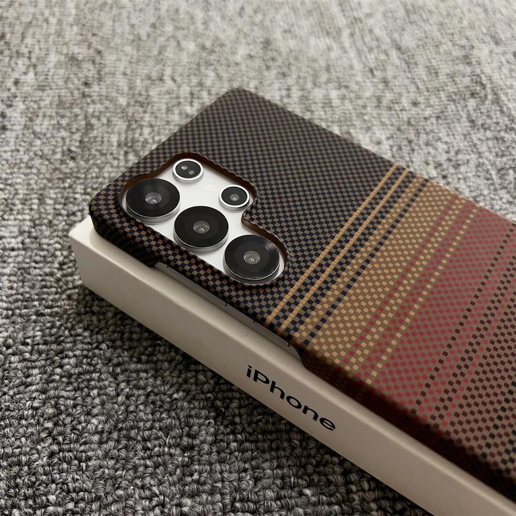 Чехол из углеродного волокна с рисунком из кевлара для Samsung Galaxy S24 S25 Ultra plus - Тонкая магнитная защитная крышка
