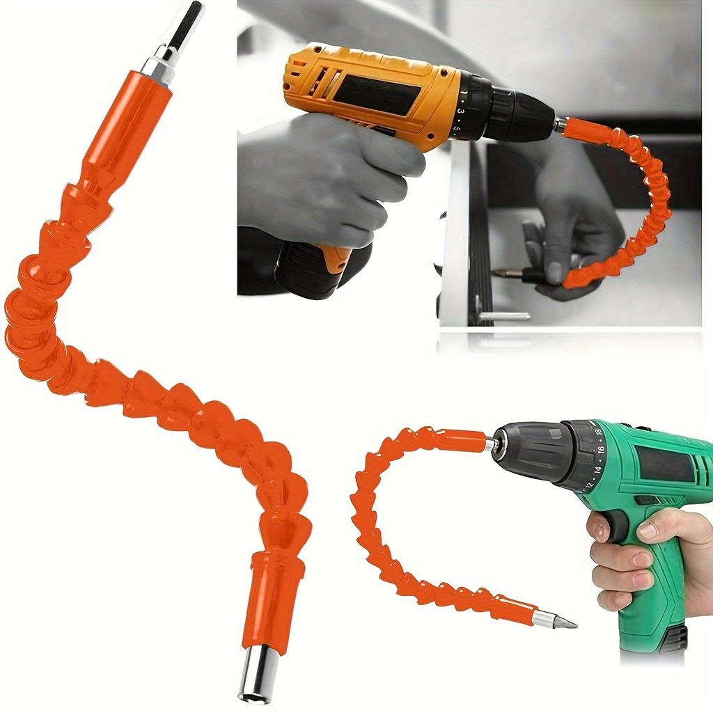 1pc Universal Flexible Shaft Drill Extension Cord | 360° Rotatable Metal Hand Drill Accessory Kit, for Screwdriver Bits and Socket Connection
