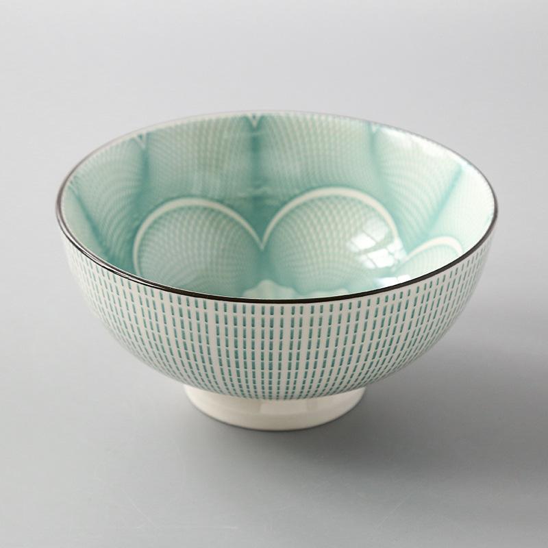 Японская 6-дюймовая миска для лапши, керамическая, подглазурная, на высокой ножке, салатница для дома, рамен