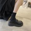 Fashion Platform Ladies Pumps Moccasins Kawaii Loafers Women's Shoes Cute Black On Offer Korean Style Comfortable and Elegant Wholesale