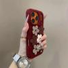 Осень и зима, плюшевые вязаные цветы для чехла мобильного телефона iPhone17Pro Apple 16Pro ретро 15Pro