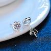 Серьги-гвоздики из натурального муассанита для женщин и мужчин, стерлингового серебра 0,6-2 карата, круглые серьги-гвоздики с бриллиантами VVS D Colorl, серьги-гвоздики с муассанитом