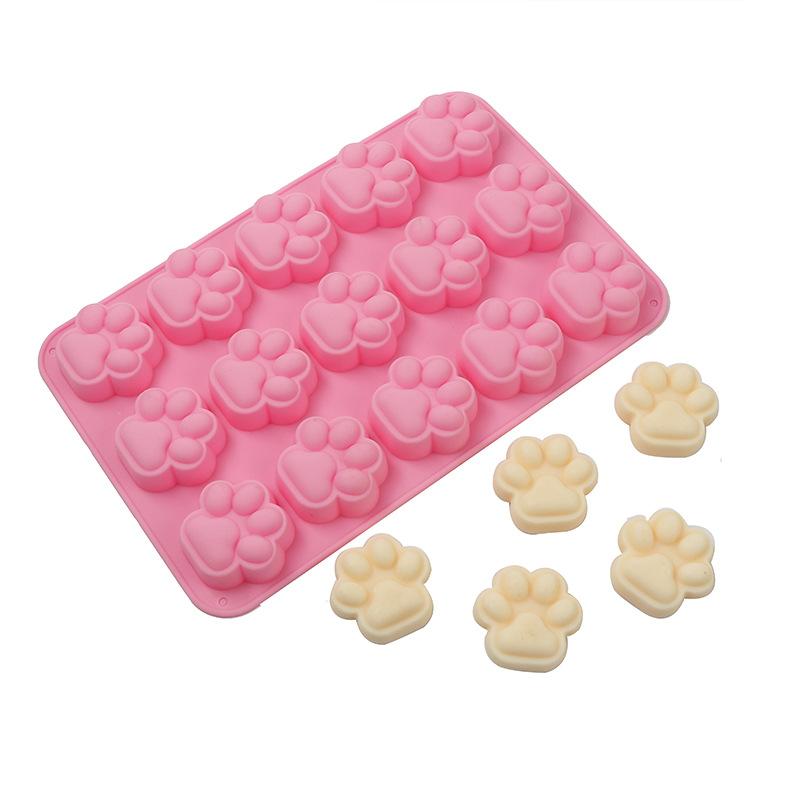 Популярная Милая Вечеринка Собака Кость Домашний Декор Ручной Работы Сделай Сам Десерт Домашняя Кухня Подарки Пищевой Силикон Силиконовая Форма Кошачья Лапка Форма Для Торта