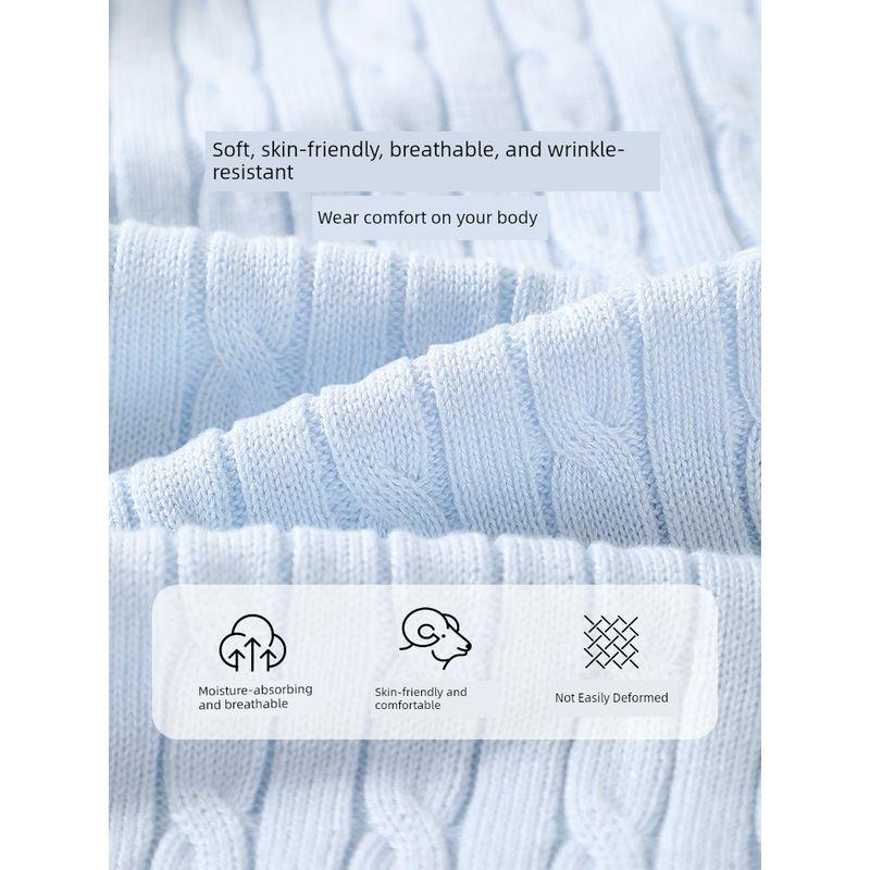Navigare Italian Small Sailboat Children's Clothing Girls' Thin Sweater 2026 Summer New Children's Short-Sleeved Knitwear