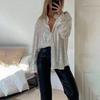 Women's Sequin Button Down Shirt Long Sleeve Lapel Shiny Blouse Ladies Casual Loose Fit