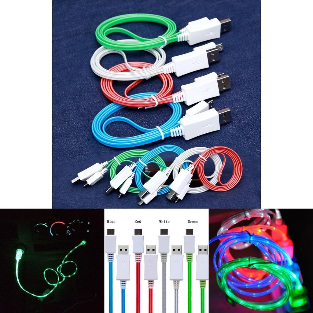 Led Usb Light Sync Data Charger Cable For Ipad Iphone 5678x And